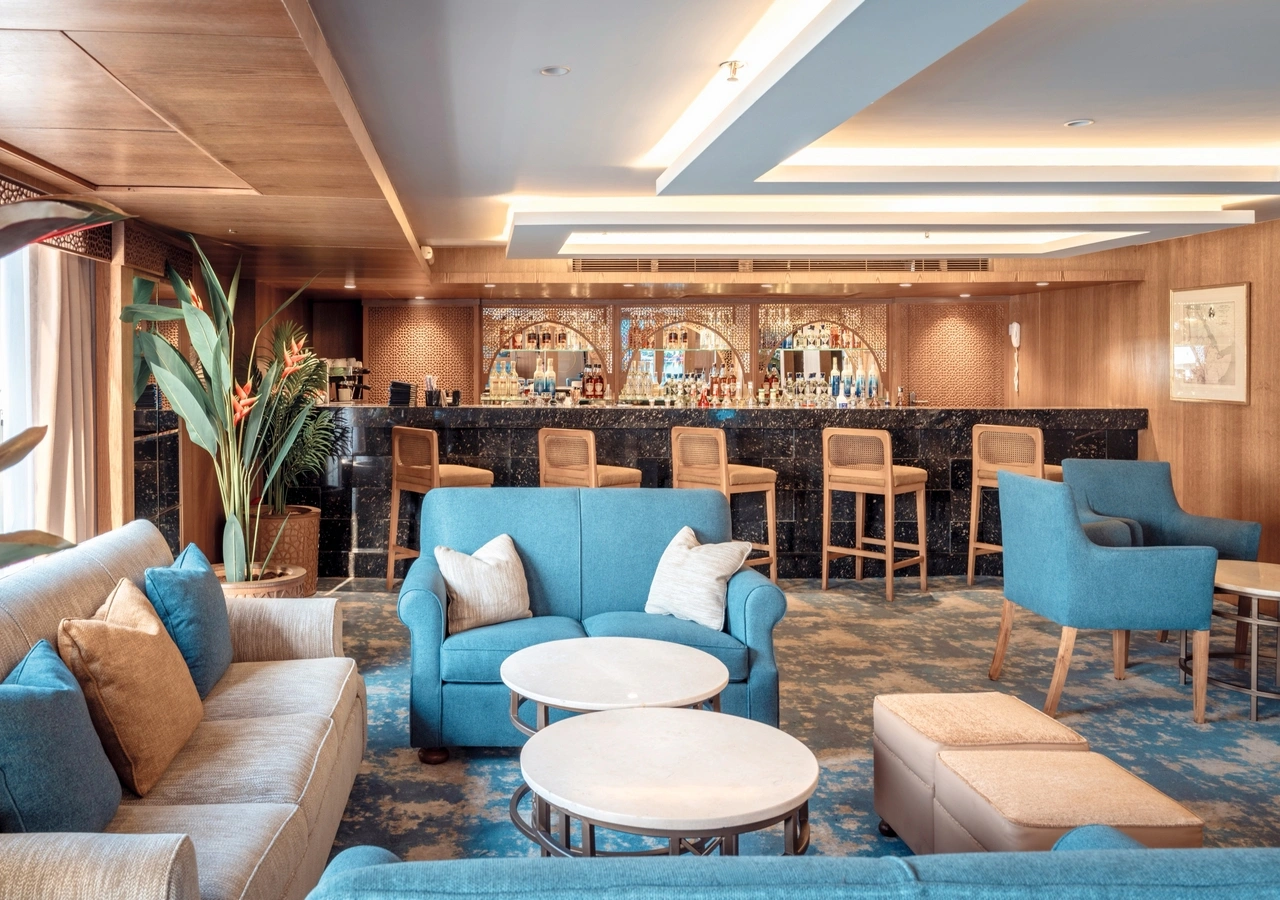 Lounge aboard the JAZ Bahareya Nile Cruise Nile cruise
